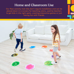 Special Supplies liquid tiles showcasing color-change with steps