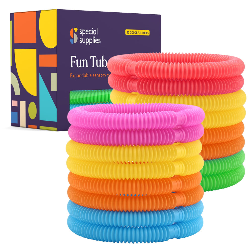 Special Supplies Fun Pull and Stretch Tubes blue — tactile play and imaginative builds
