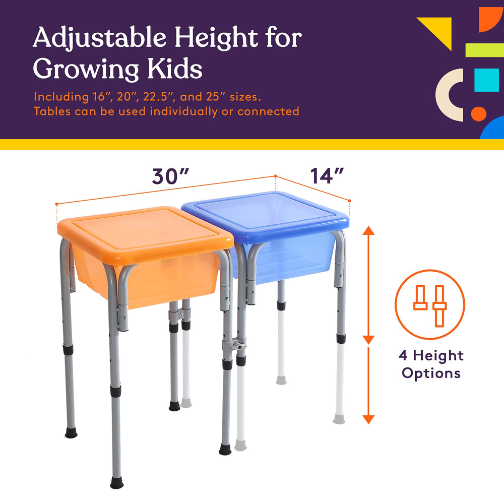 Special Supplies sensory table two-bucket setup enables water and sand experiments