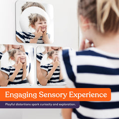 Special Supplies Sensory Bubble Wall Mirror tactile design promotes safe play.