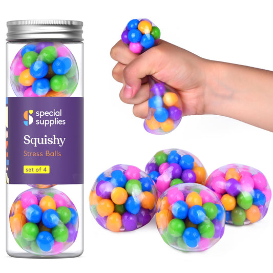 Special Supplies squishy stress ball relieves stress with a satisfying squeeze.