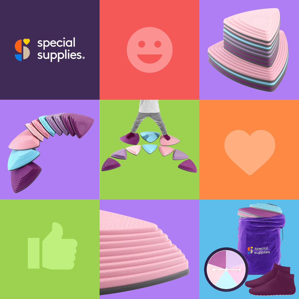 Special Supplies stepping stones family play setup supports group coordination.