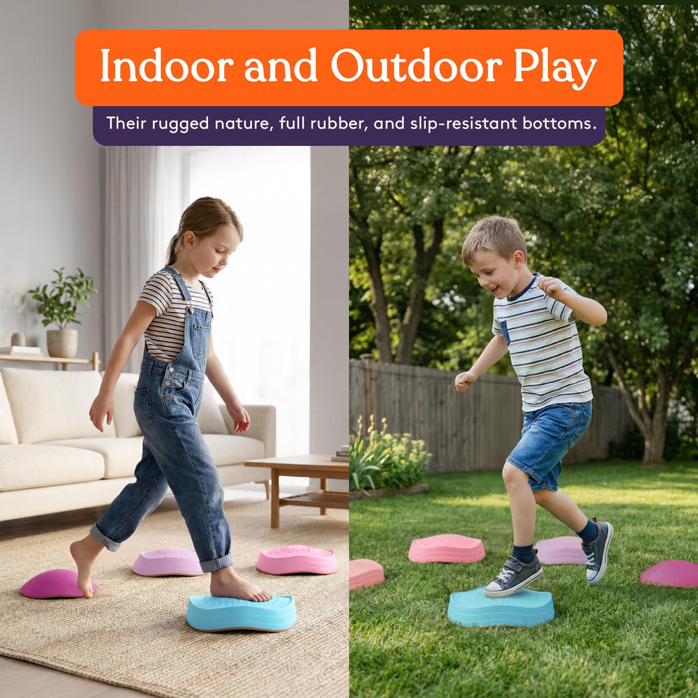 Special Supplies stepping stones made of kid-safe rubber for gentle skin