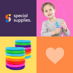 Special Supplies storage box keeps tubes organized for home or classroom use.