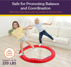 Special Supplies Wavy Circle Balance Beams stackable design saves space when not in use