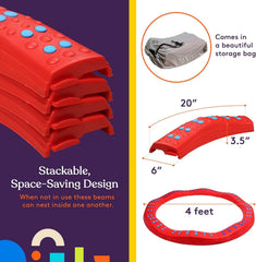 Special Supplies Wavy Circle Balance Beams textured top surface enhances grip during active play