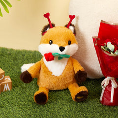 SpecialYou Rose Fox Plush in bedroom decor creates a cozy, whimsical vibe