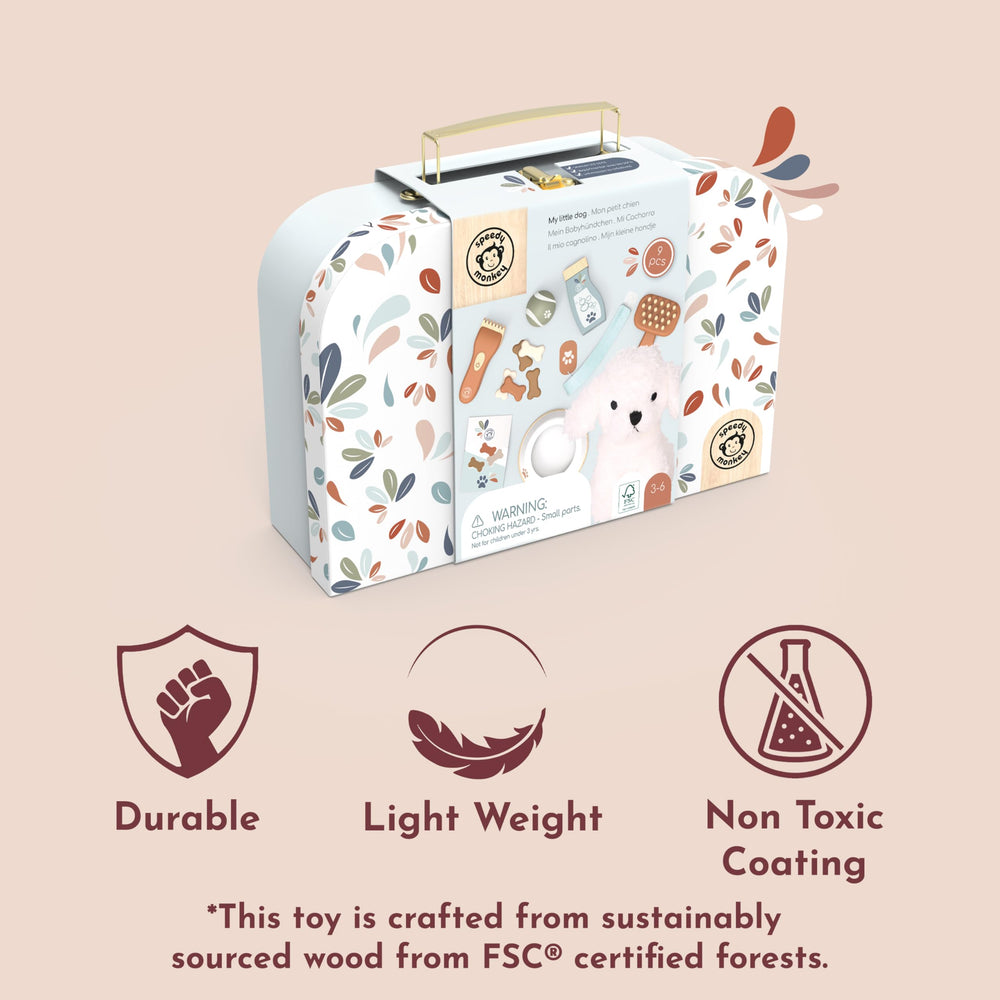 Speedy Monkey My Little Dog Care Suitcase bowl for pretend meals on trips
