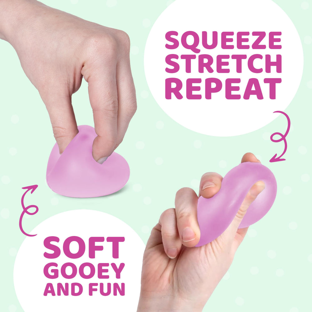 Speks pink stress ball ideal as a thoughtful gift or desk companion.