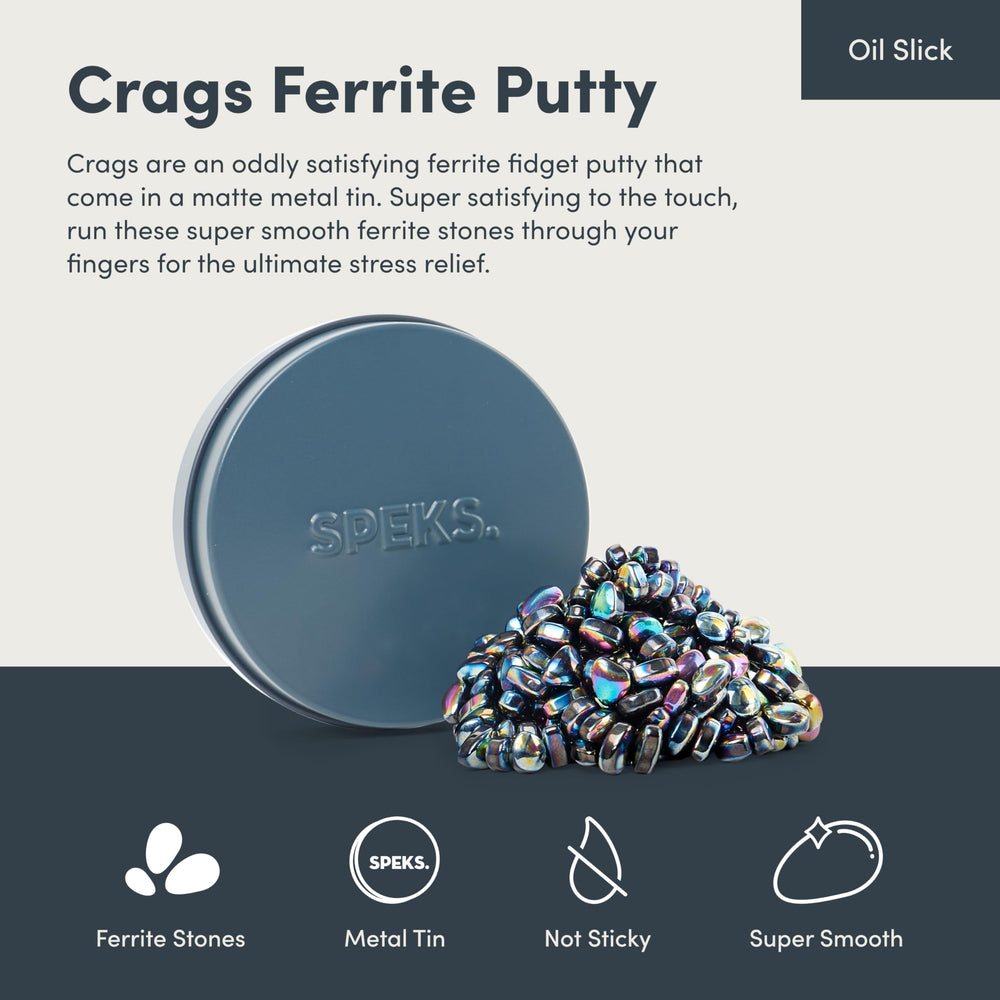 Crags ferrite stones mash, mold, and stack for satisfying sensory play.