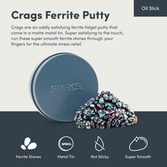 Crags ferrite stones mash, mold, and stack for satisfying sensory play.