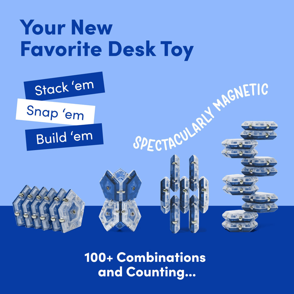 Speks Geode cobalt play supports focus and calm during study or work.