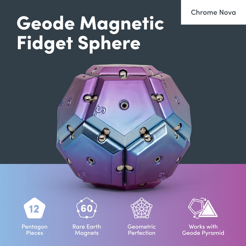 Speks Geode magnetic pieces enable creative building and steady concentration.