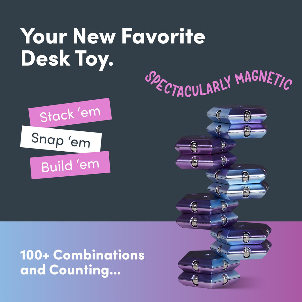 Speks Geode stack-structure highlights versatile shapes for calm desk downtime.