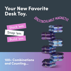 Speks Geode stack-structure highlights versatile shapes for calm desk downtime.