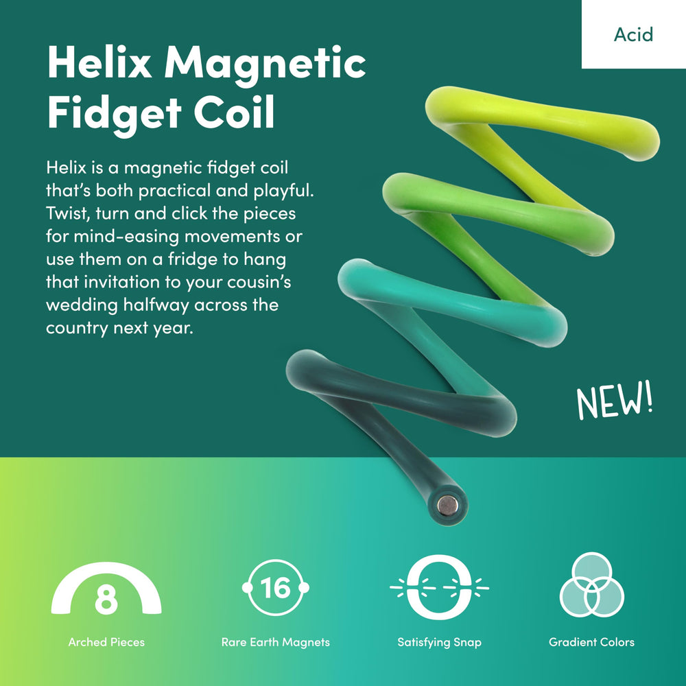 Speks Helix colorful desk art with vibrant coils for creative focus