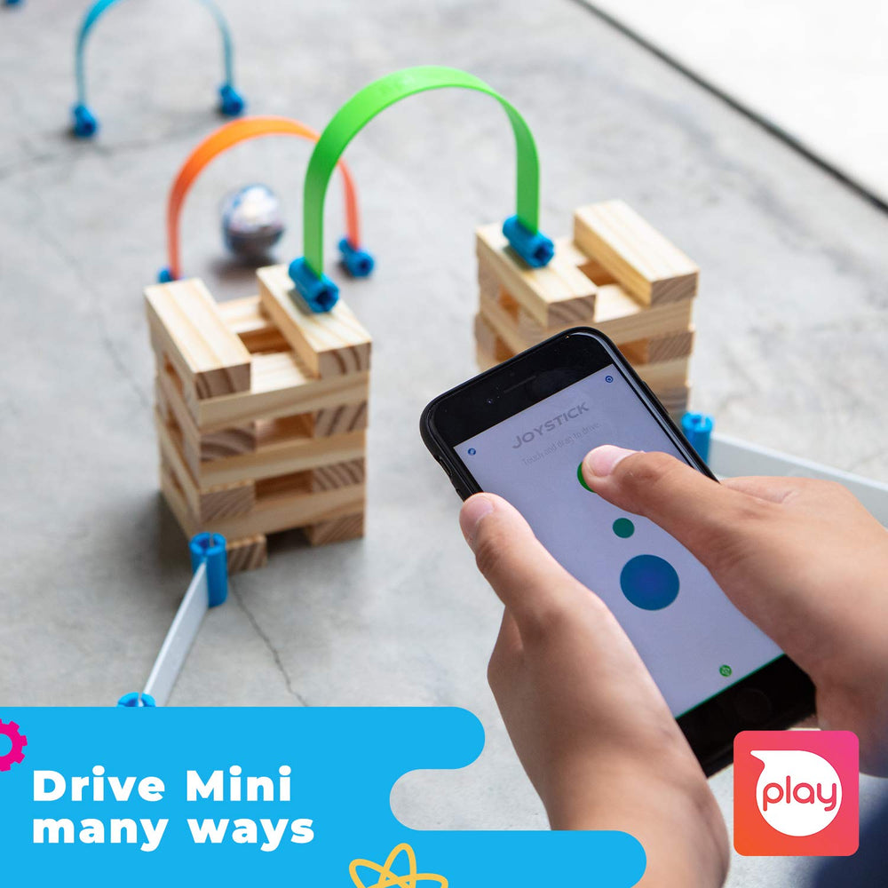 Sphero Mini construction pins and cones enabling varied obstacle courses