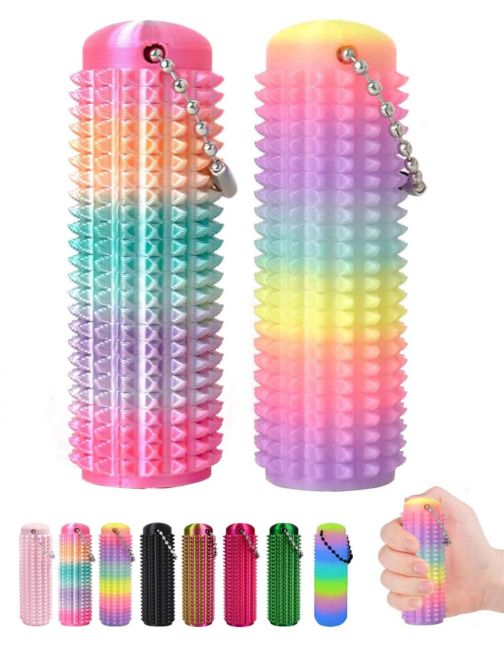 spicssa Little Ouchies keychain with spiky texture for tactile relief on the go.