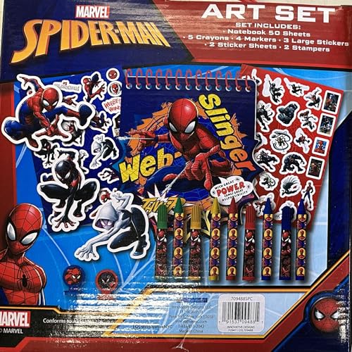 Spider-Man colored pencils for detailed sketches and subtle shading.