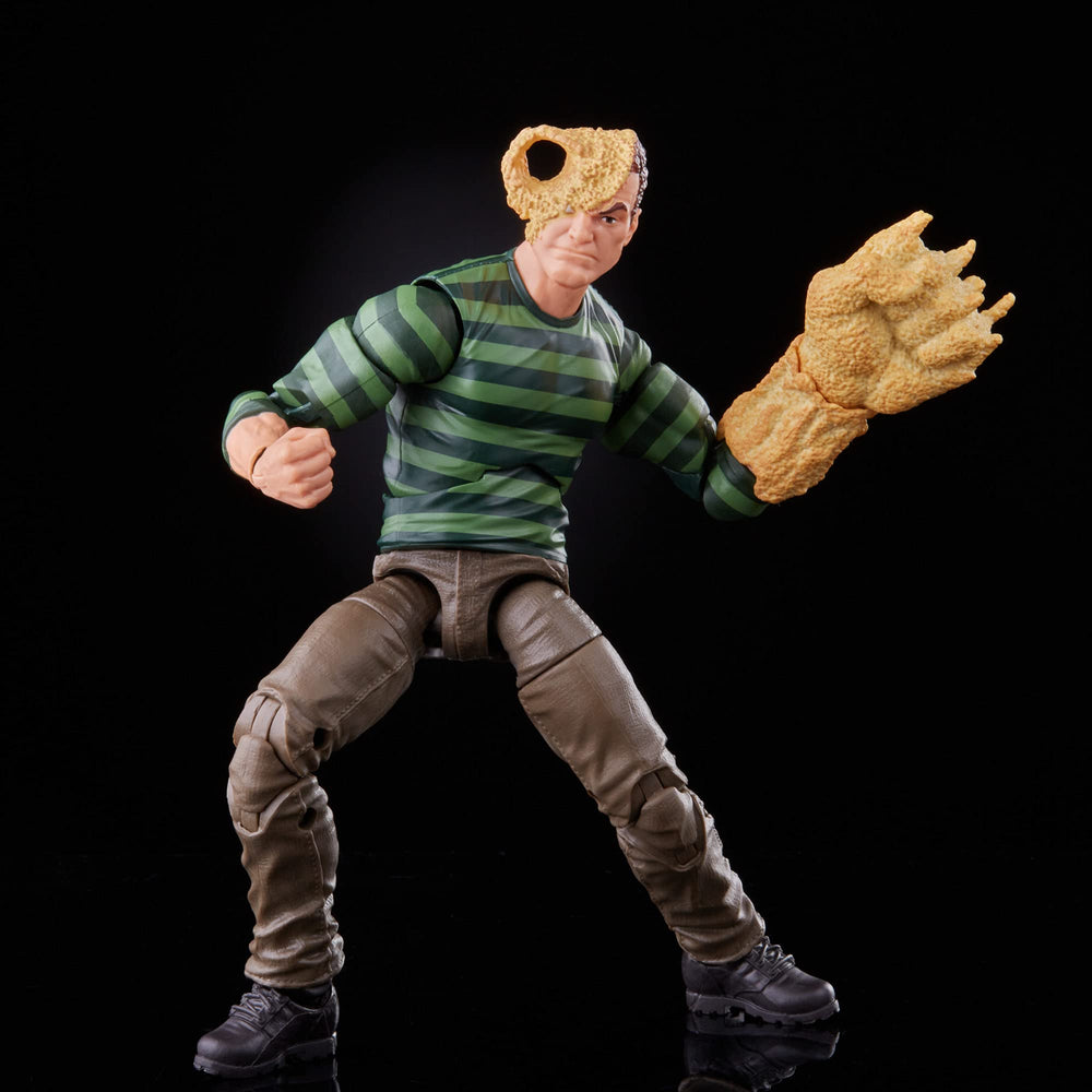 Hasbro Marvel Legends Sandman packaging shot showcases premium design.