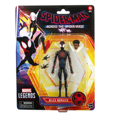 Miles Morales figure in dynamic pose showcasing articulation for display.
