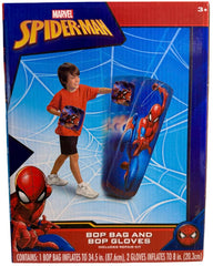 Spiderman Bop Bag inflatable stand enables safe indoor cardio fun.