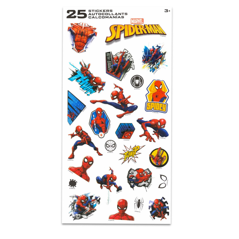 Spiderman stickers included add extra value and creative display options.