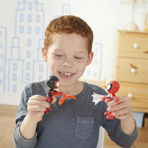 Spider-Man web accessory attached to figure for climbing play and poses