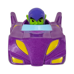 Close-up of Green Goblin die-cast finish highlighting sturdy metal construction