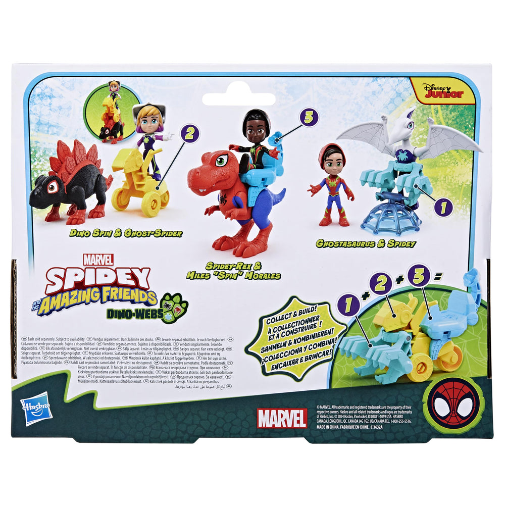 Spidey and his Amazing Friends build-a-mini-vehicle dino for racing play