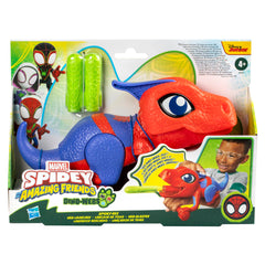 Spidey and His Amazing Friends Dino-Webs in action with Spidey-Rex launcher.