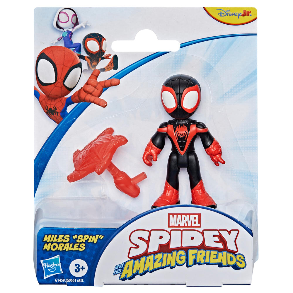 Spidey and His Amazing Friends Miles Spin Morales figure side view for action poses.