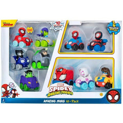 Spidey and His Amazing Friends mini vehicles 10-pack for imaginative city adventures