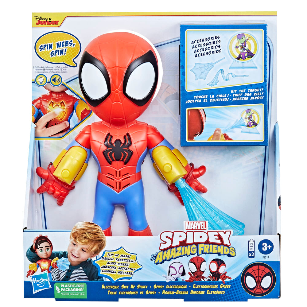 Spidey and His Amazing Friends Spidey mask flip-up face for role-play.