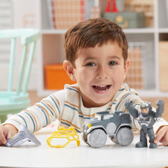 Three-in-one detachable accessory for interchangeable Rhino play options.