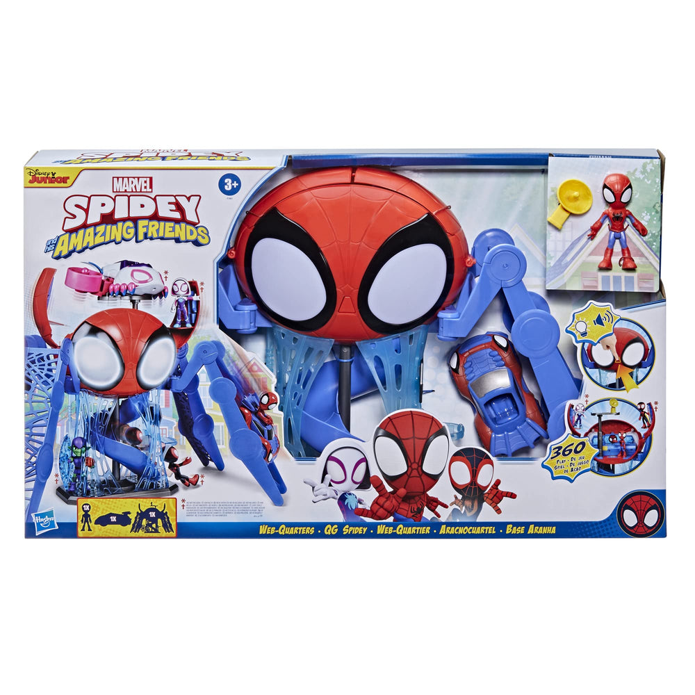 Spidey and His Amazing Friends Web-Quarters illuminated eyes for night-time play