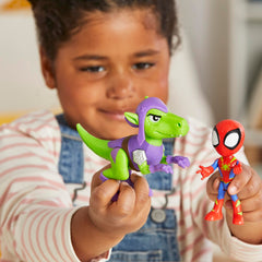 Poseable Goblin Raptor dino for adventurous pretend scenarios with Spidey.