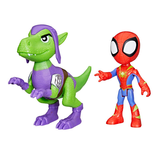 Spidey and His Amazing Friends Spidey figure with Dino-Webs deco for imaginative play.