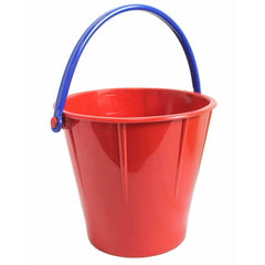 Spielstabil large sand pail front view highlights durable ABS for lasting beach play.