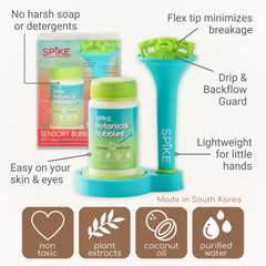 SPIKE long-lasting bubbles offer mess-free indoor or outdoor play