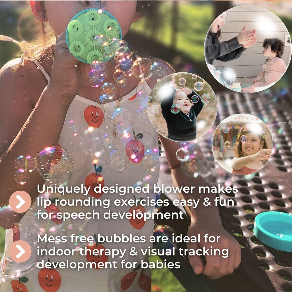 SPIKE bubbles support speech therapy and motor development activities