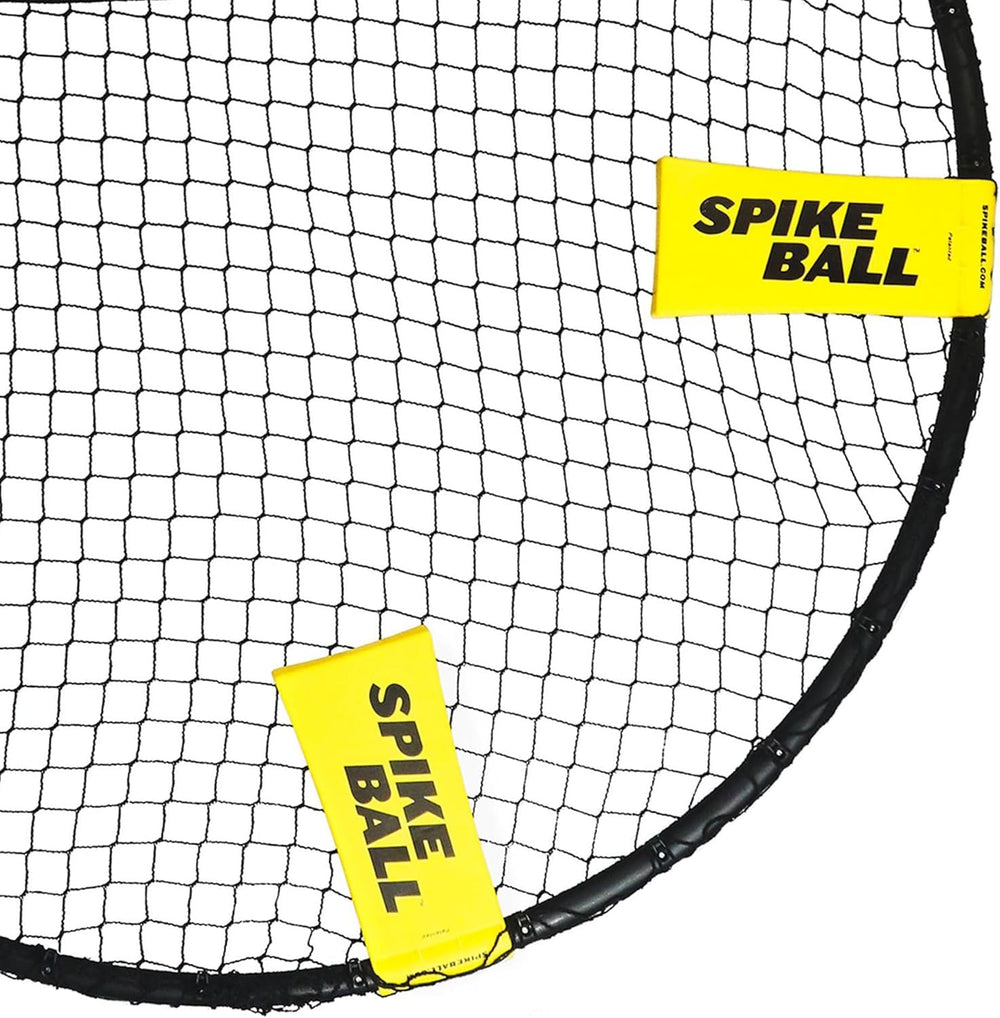 Carrying bag keeps Spikeball equipment organized for travel.