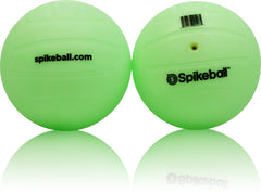 Spikeball Glow-in-the-Dark Balls two-pack, front view for night-time play