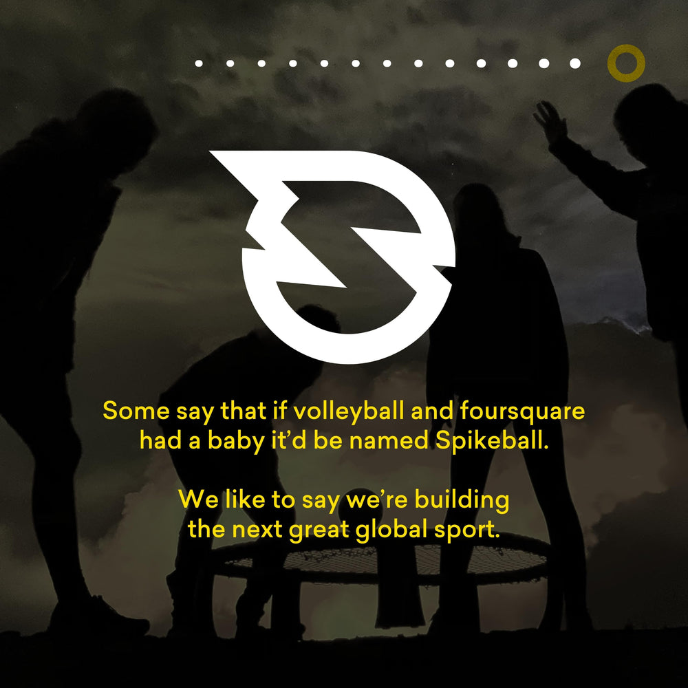 Spikeball Original Stars Stripes Edition net frame close-up ready for action