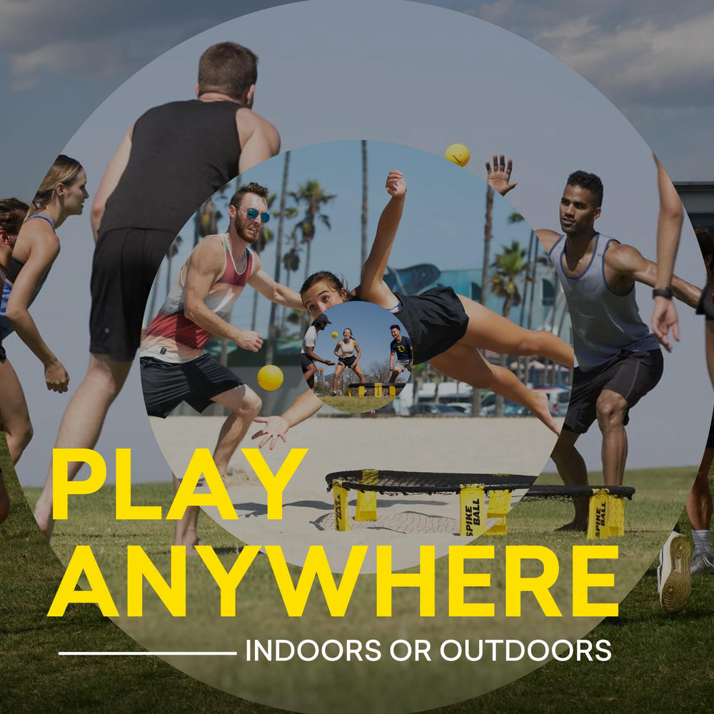 Spikeball Original Stars Stripes Edition players in action at a park