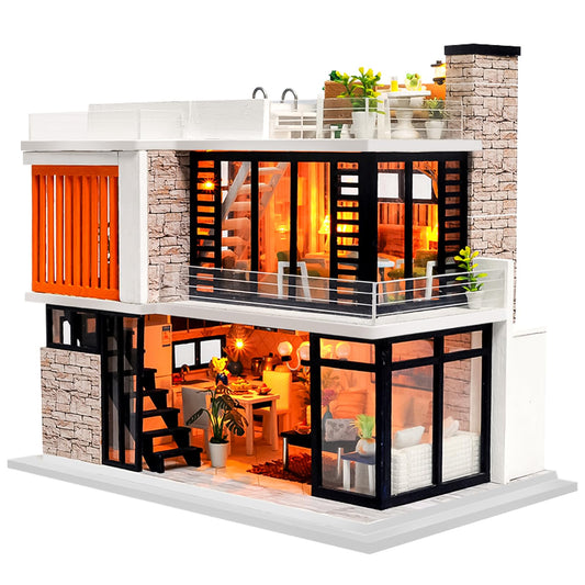 Spilay Florence dollhouse front view, ideal shelf decor for collectors.
