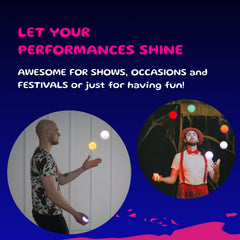 SPIN BALLS LED juggling glow ball in use during dynamic routines