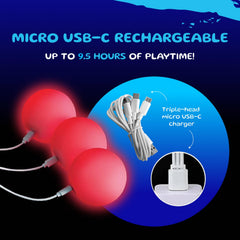 SPIN BALLS LED juggling glow ball trio offers pro-weighted balance