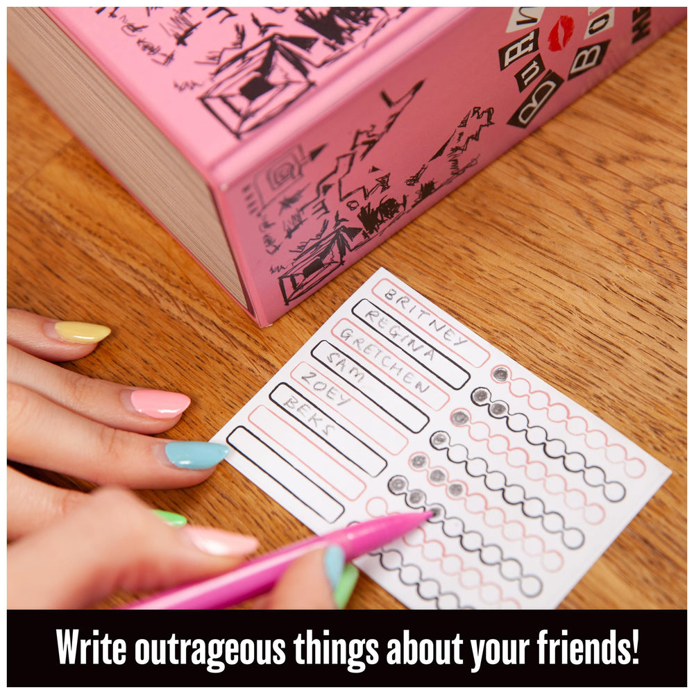 Spin Master Mean Girls Burn Book mats in seven colors for scoring