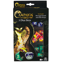 Spin Master Campaign Dice: 21 polyhedral dice for RPGs and board games